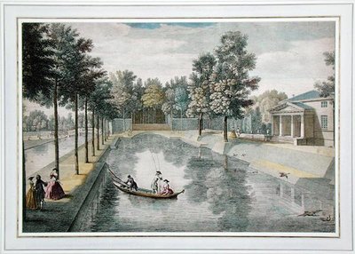 De Watertuinen bij Chiswick House, Londen, c.1728-30 door Pieter Andreas after Rysbrack